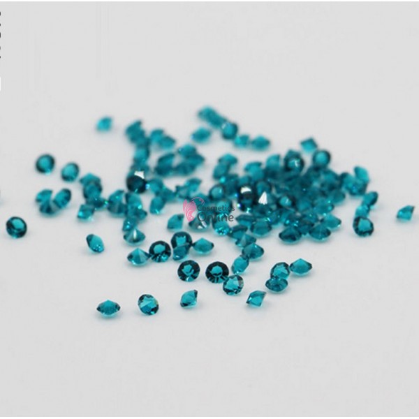 Diamante 100 buc de unghii 3D, DS039 Turcoaz 1,3mm